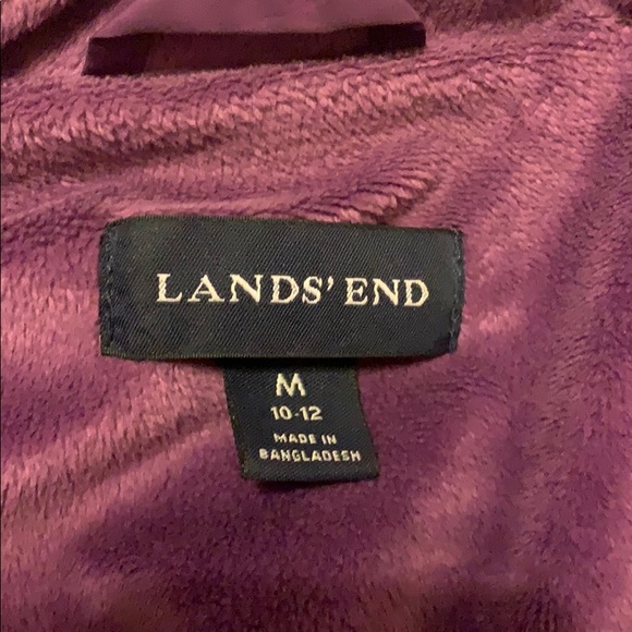 Lands' End Jackets & Coats Lands End Purple Fleece Lined Parka